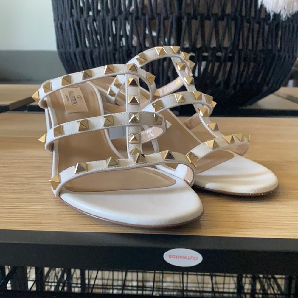 Valentino rockstud slide sandal